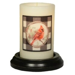 Candle Sleeve - Buffalo Cardinal Wreath - FINAL SALE - NO RETURNS