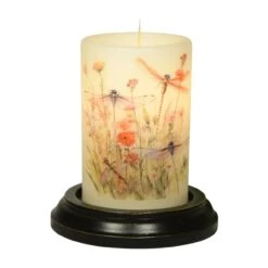 Candle Sleeve - Dragonfly Garden Vanilla