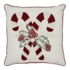 Candy Cane & Holly Pillow - 18x18