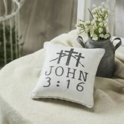 Celebrate Grace John 3:16 Pillow - 6x6 -Country Home Decor Store celebrate grace john 3 16 pillow 6x6 840233937694 image2 39776.1754103138