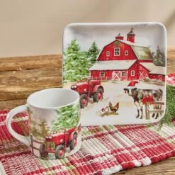 Alternative view of Christmas At The Farm Mugs - Set Of 4
