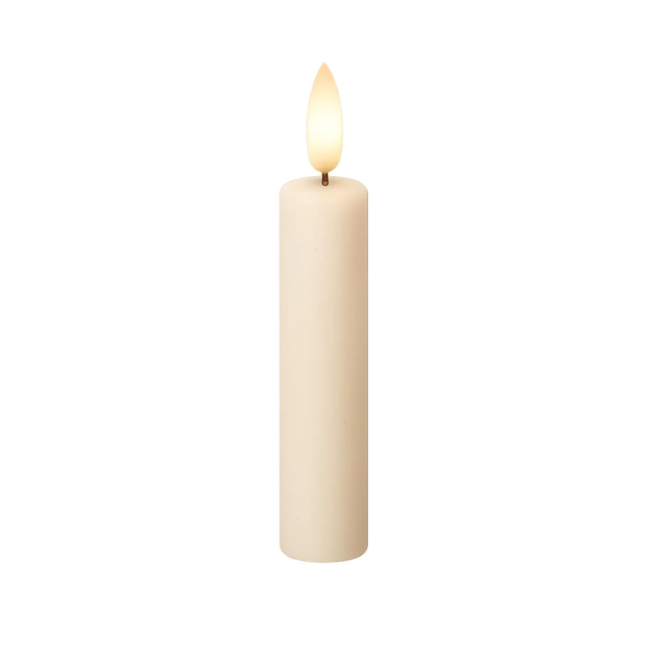 Cream Timer Candle - 7.25 Shimmer Taper 3D Flame 1 Cream Timer Candle - 7.25 Shimmer Taper 3D Flame