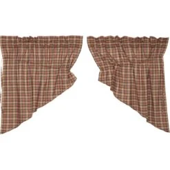 Alternative view of Crosswoods Prairie Gathered Curtains - 72x36