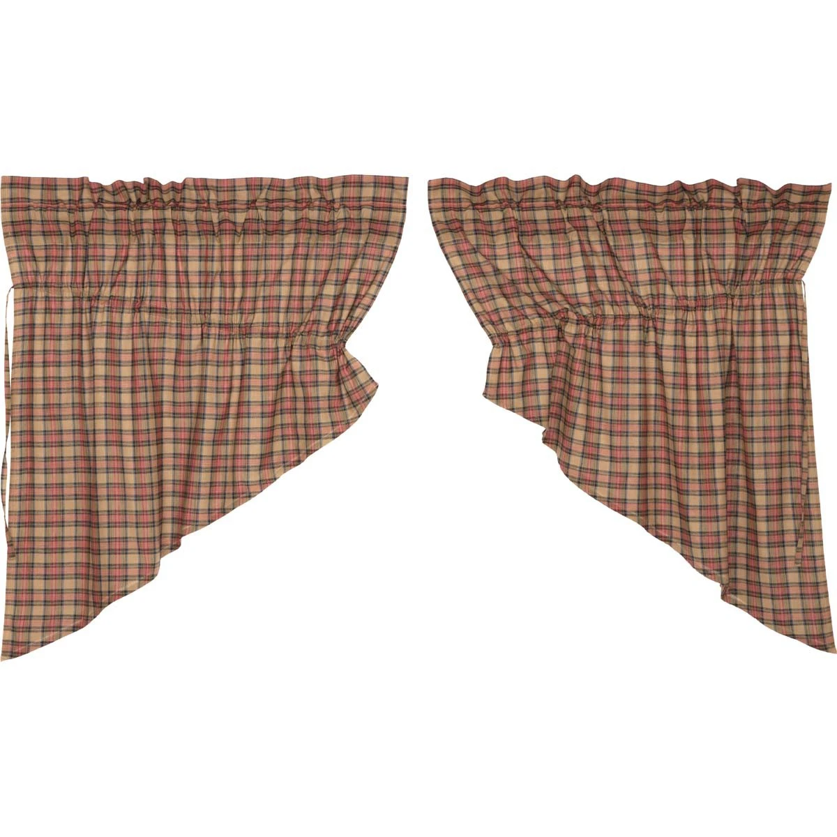 Crosswoods Prairie Gathered Curtains - 72x36 2 Crosswoods Prairie Gathered Curtains - 72x36 - Image 2