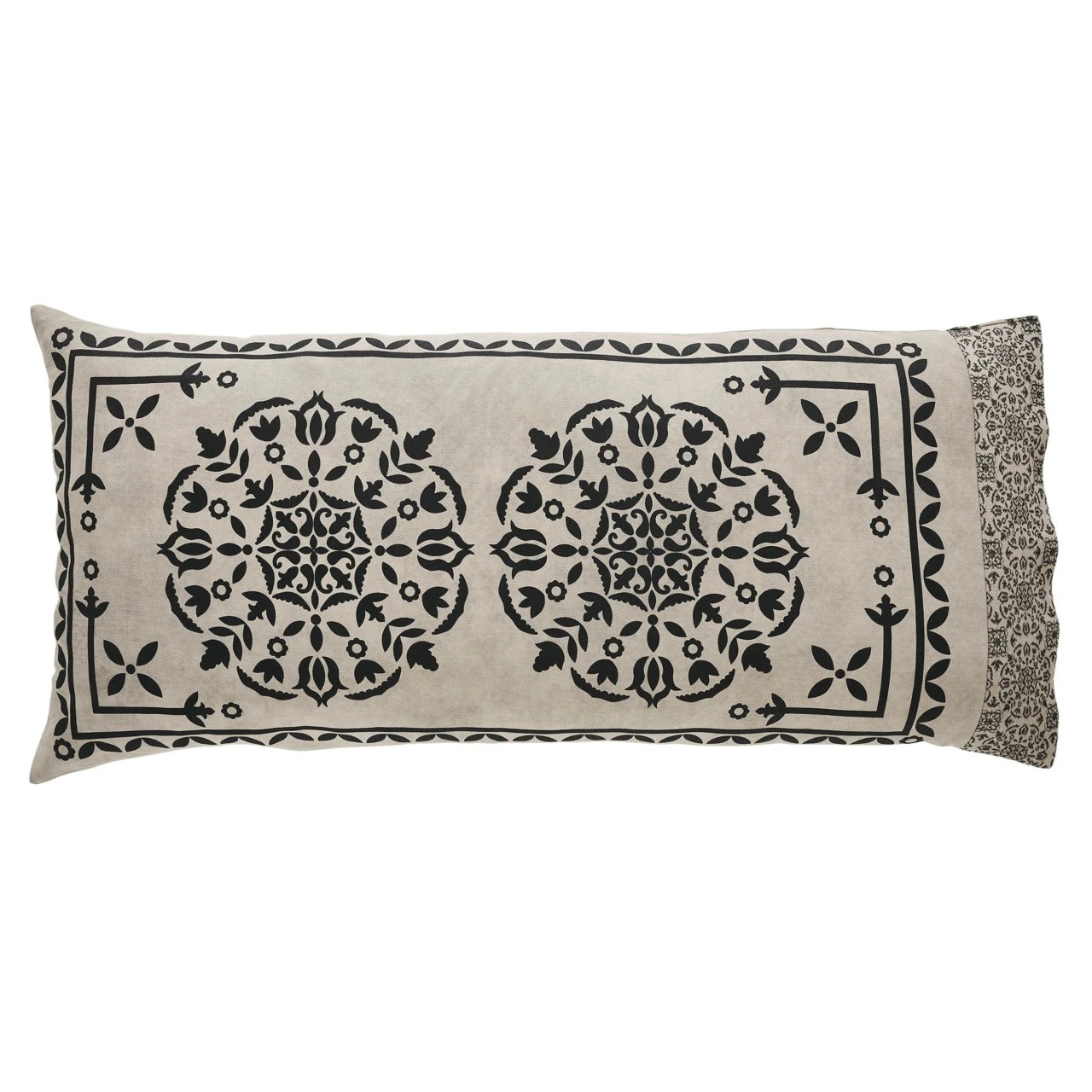 Custom House Black Tan Jacquard Pillowcases - King Set Of 2 1 Custom House Black Tan Jacquard Pillowcases - King Set Of 2
