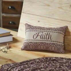 Alternative view of Custom House Burgundy Tan Jacquard Faith Pillow - 9.5x14