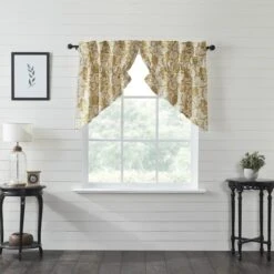Dorset Gold Floral Prairie Gathered Curtains - 72x36 6 Dorset Gold Floral Prairie Gathered Curtains - 72x36 -Country Home Decor Store dorset gold floral prairie gathered curtains 72x36 840233904603 image3 90446.1754094229