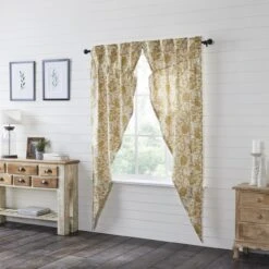 Dorset Gold Floral Prairie Gathered Curtains - 72x84 6 Dorset Gold Floral Prairie Gathered Curtains - 72x84 -Country Home Decor Store dorset gold floral prairie gathered curtains 72x84 840233904580 image3 43267.1754094181
