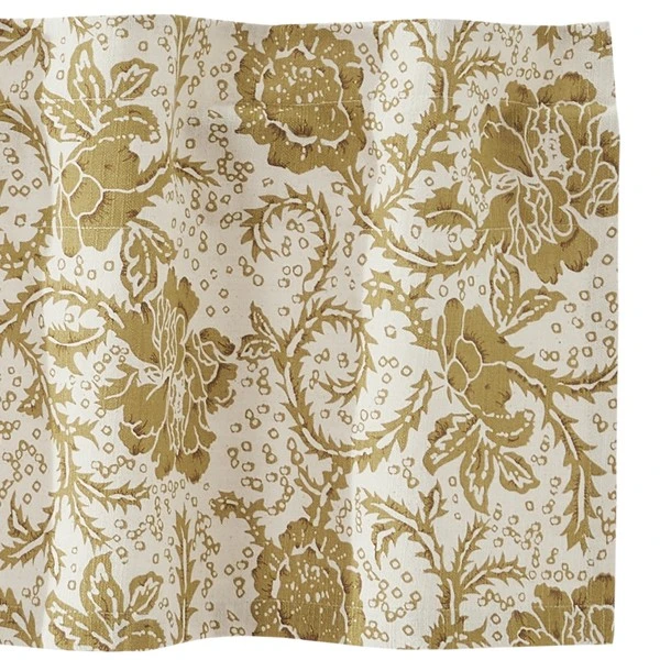Dorset Gold Floral Valance - 60x16 1 Dorset Gold Floral Valance - 60x16