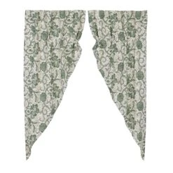 Alternative view of Dorset Green Floral Prairie Gathered Curtains - 72x63