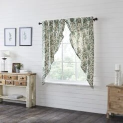 Dorset Green Floral Prairie Gathered Curtains - 72x63 6 Dorset Green Floral Prairie Gathered Curtains - 72x63 -Country Home Decor Store dorset green floral prairie gathered curtains 72x63 840233904849 image3 97341.1754093464