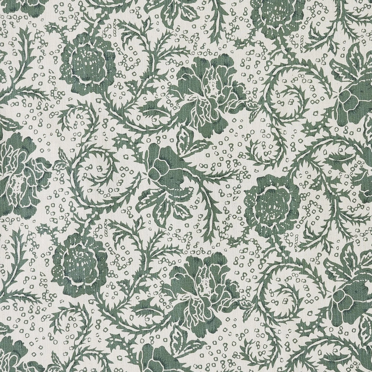 Dorset Green Floral Prairie Gathered Curtains - 72x63 4 Dorset Green Floral Prairie Gathered Curtains - 72x63 - Image 4