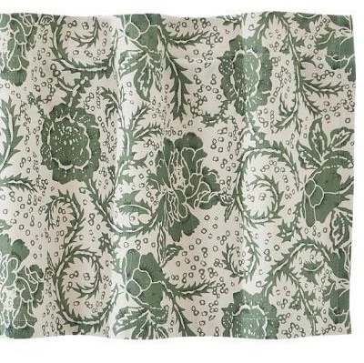 Dorset Green Floral Valance - 60x16 1 Dorset Green Floral Valance - 60x16