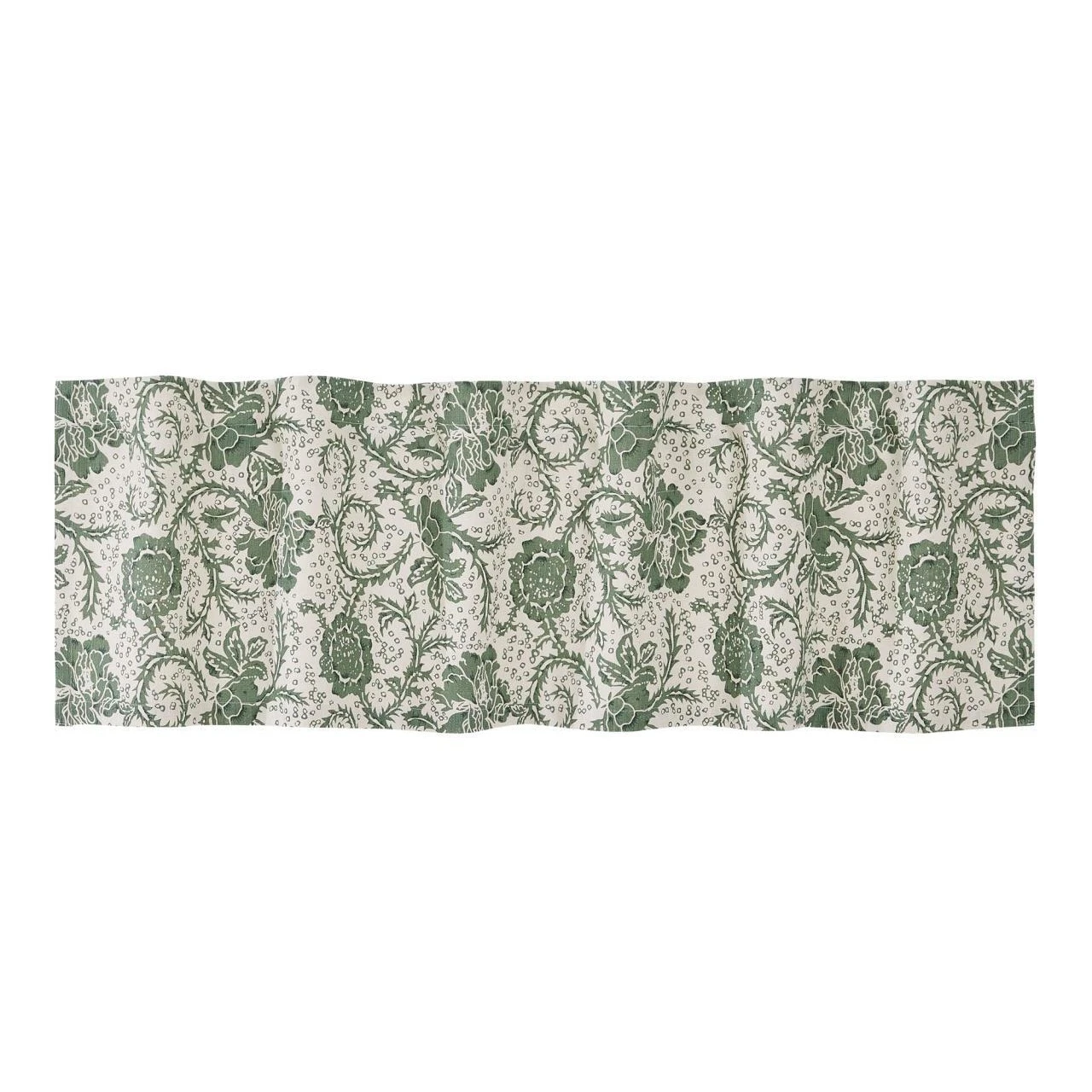 Dorset Green Floral Valance - 60x16 2 Dorset Green Floral Valance - 60x16 - Image 2