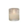 Dotted Glass Timer Candle - 3.25" Pillar 3D Flame