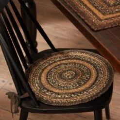 Alternative view of Espresso Jute Chair Pads - Set Of 2