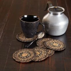 Alternative view of Espresso Jute Coasters - Set Of 6