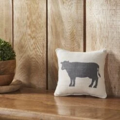 Finders Keepers Cow Silhouette Pillow - 6x6 4 Finders Keepers Cow Silhouette Pillow - 6x6 -Country Home Decor Store finders keepers cow silhouette pillow 6x6 840233924106 image2 79300.1754102171