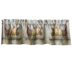 Alternative view of Four Chickens In A Row Valance - 60x14