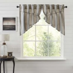 Grain Sack Blue Prairie Gathered Curtains - 72x36 6 Grain Sack Blue Prairie Gathered Curtains - 72x36 -Country Home Decor Store grain sack blue prairie gathered curtains 72x36 810055894253 image3 20239.1754085168