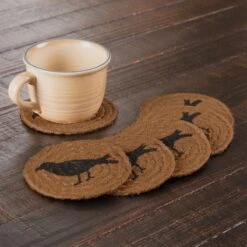 Heritage Farms Crow Jute Coasters - Set Of 6 5 Heritage Farms Crow Jute Coasters - Set Of 6 -Country Home Decor Store heritage farms crow jute coasters set of 6 840528173547 image3 39573.1754090880