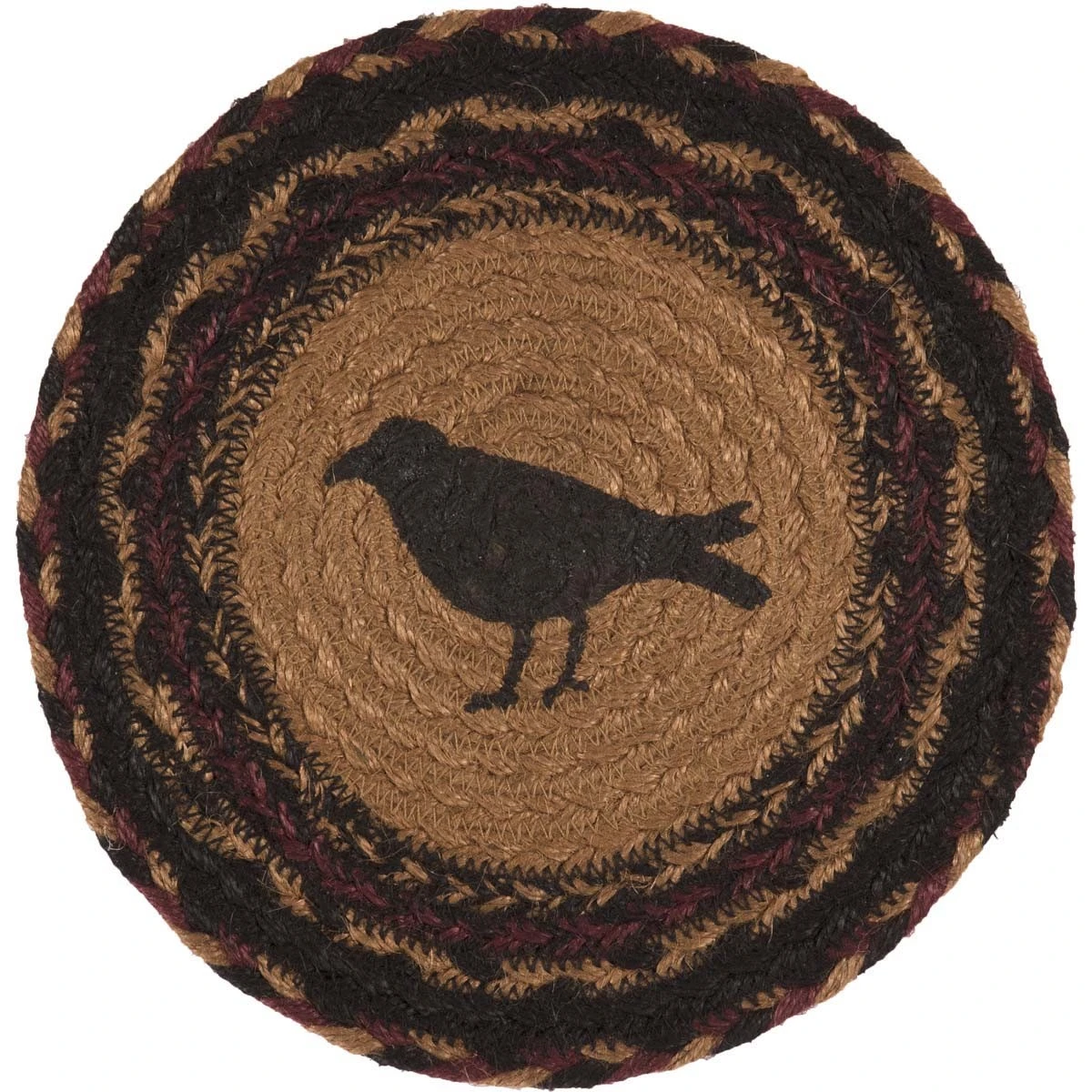 Heritage Farms Crow Jute Trivets - 8" Set Of 2 1 Heritage Farms Crow Jute Trivets - 8" Set Of 2
