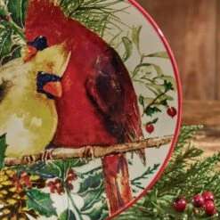 Alternative view of Holiday Cardinal Love Dessert Plates - Set Of 4