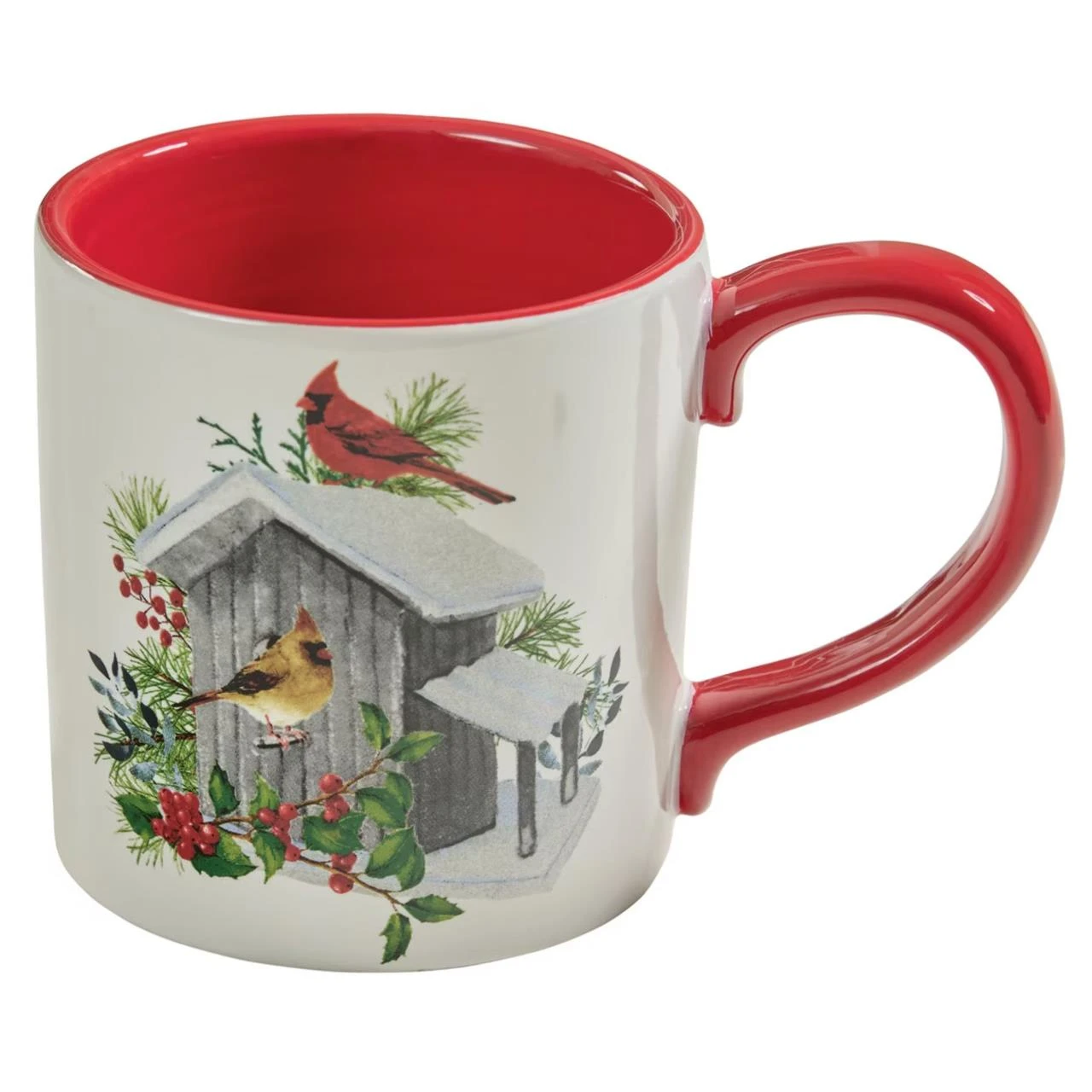 Holiday Cardinal Love Mugs - Set Of 4 1 Holiday Cardinal Love Mugs - Set Of 4