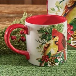 Alternative view of Holiday Cardinal Love Mugs - Set Of 4