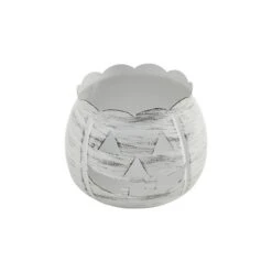 Jack O Lantern Candle Holder - Antique White 5.25x4.25