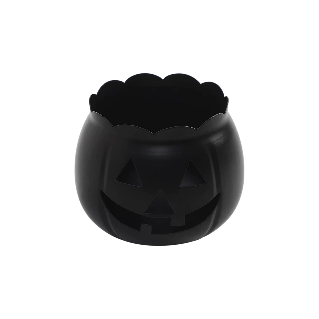 Jack O Lantern Candle Holder - Black 5.25x4.25 1 Jack O Lantern Candle Holder - Black 5.25x4.25