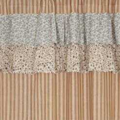 Kaila Ticking Gold Ruffled Swags - 72x36 7 Kaila Ticking Gold Ruffled Swags - 72x36 -Country Home Decor Store kaila ticking gold ruffled swags 72x36 810055894765 image4 93655.1754089753
