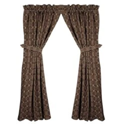 Alternative view of Marshfield Jacquard Black Panels - 72x63