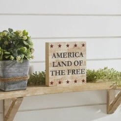 My Country America Land Of The Free Block Sign - 6x6 6 My Country America Land Of The Free Block Sign - 6x6 -Country Home Decor Store my country america land of the free block sign 6x6 840233943640 image2 69464.1754104580