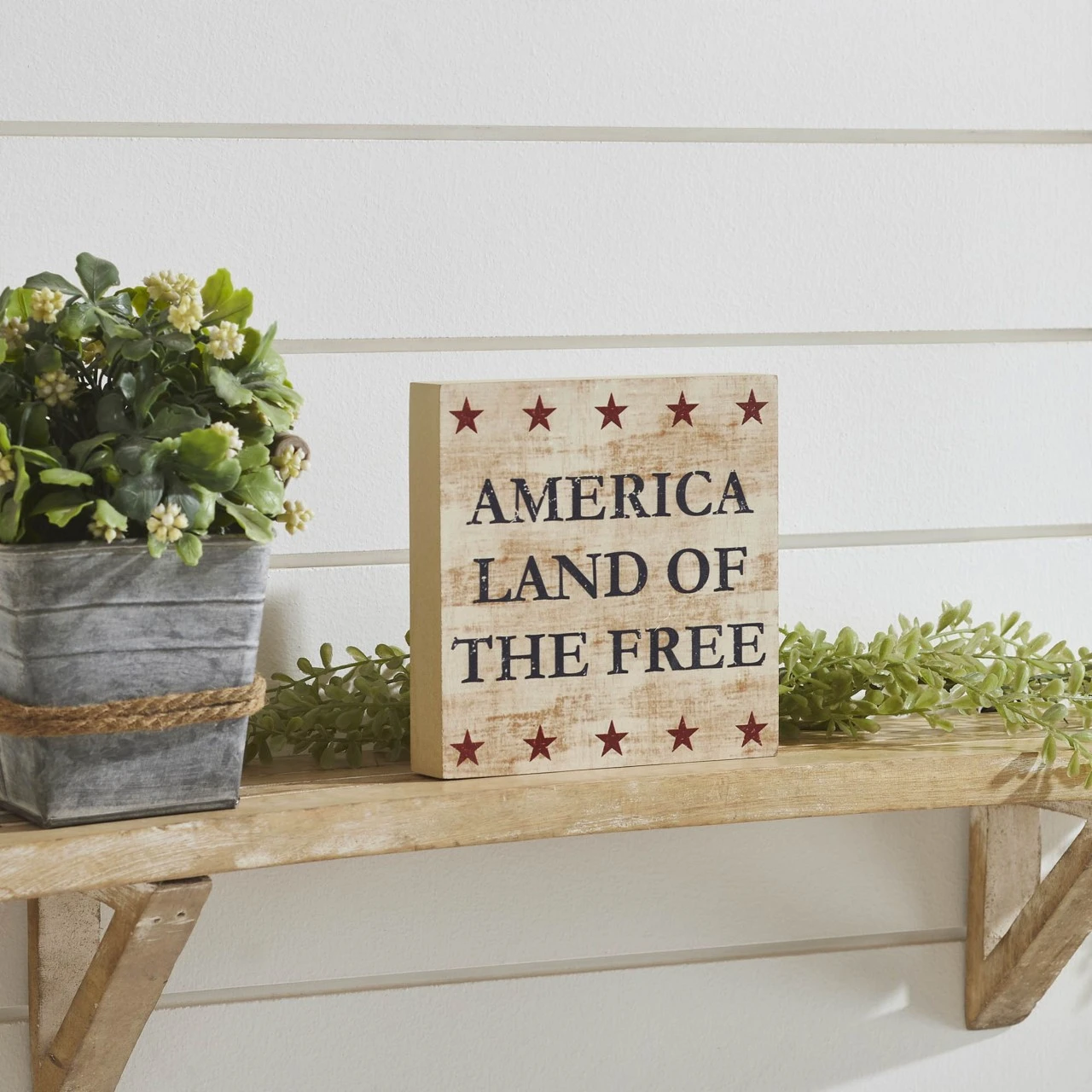 My Country America Land Of The Free Block Sign - 6x6 2 My Country America Land Of The Free Block Sign - 6x6 - Image 2