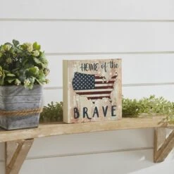 My Country Home Of The Brave American Flag On Map Block Sign - 6x6 6 My Country Home Of The Brave American Flag On Map Block Sign - 6x6 -Country Home Decor Store my country home of the brave american flag on map block sign 6x6 840233943701 image2 71814.1754104601