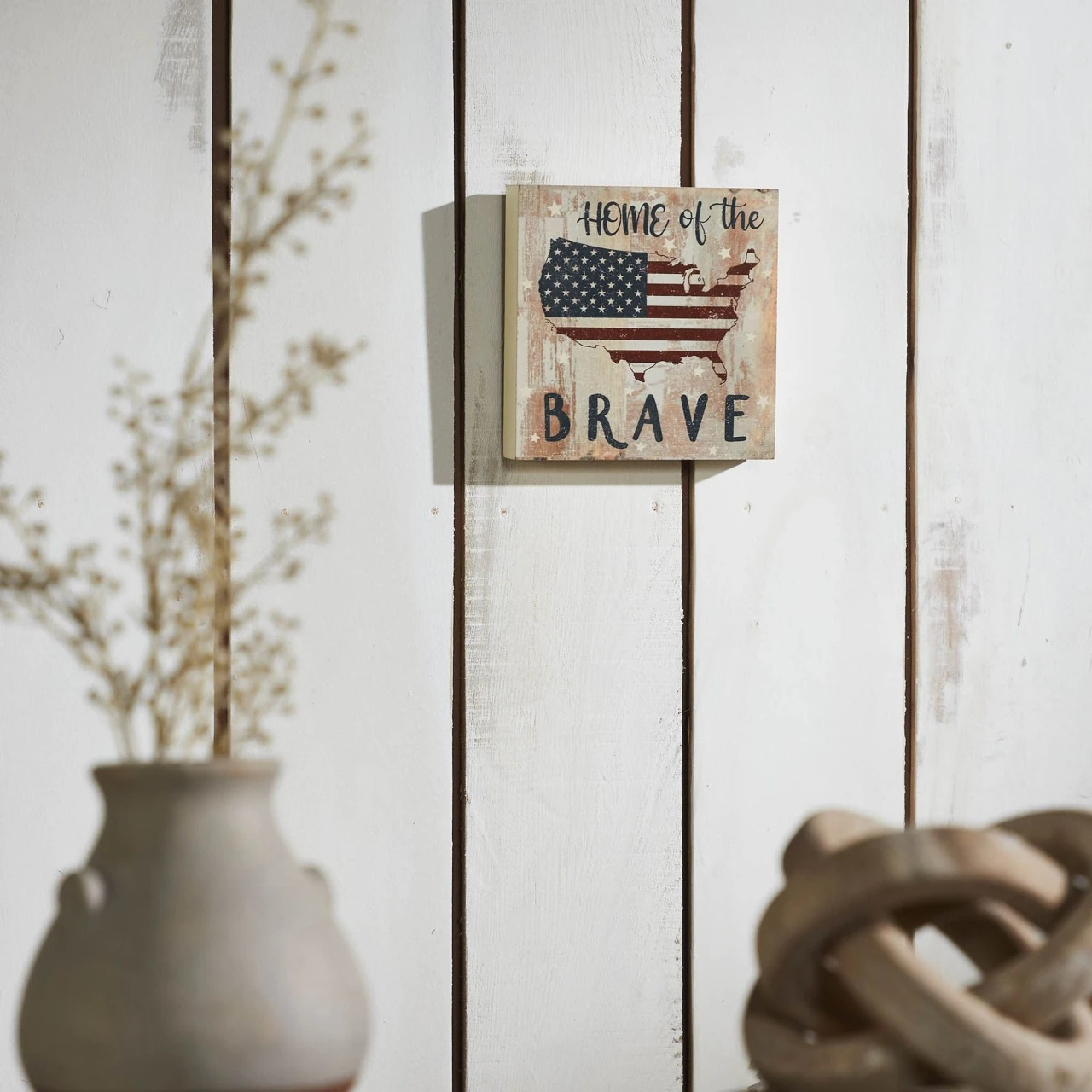 My Country Home Of The Brave American Flag On Map Block Sign - 6x6 5 My Country Home Of The Brave American Flag On Map Block Sign - 6x6 - Image 5