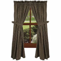 Newbury Gingham Black Panels - 72x63