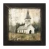 Old Country Church 5 - Black Frame 14x14