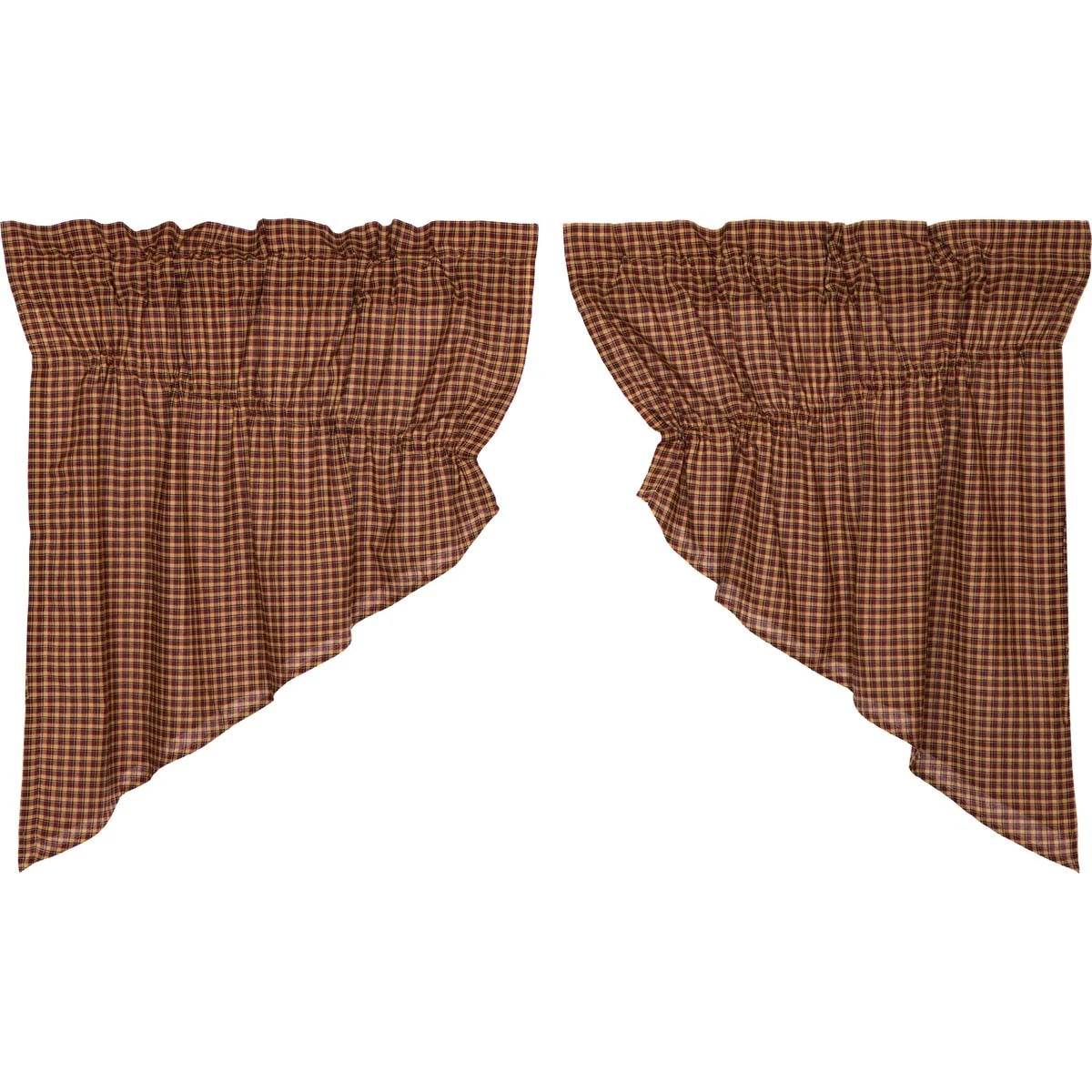 Patriotic Patch Prairie Gathered Curtains - 72x36 2 Patriotic Patch Prairie Gathered Curtains - 72x36 - Image 2