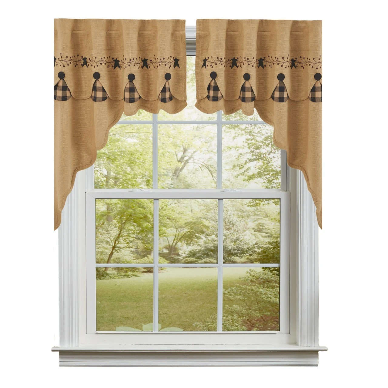 Pip Vinestar Lined Layered Swags - Set Of 2 72x36 1 Pip Vinestar Lined Layered Swags - Set Of 2 72x36