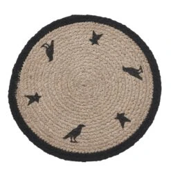 Raven Harvest Stencil Trivets - 8" Set Of 2
