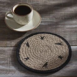 Alternative view of Raven Harvest Stencil Trivets - 8" Set Of 2