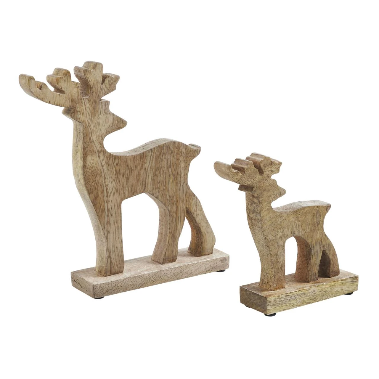 Red Plaid Wooden Reindeer - Set Of 2 3 Red Plaid Wooden Reindeer - Set Of 2 - Image 3
