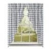 Sawyer Mill Black Plaid Prairie Gathered Curtains - 72x63