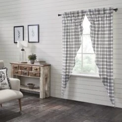 Sawyer Mill Black Plaid Prairie Gathered Curtains - 72x84 6 Sawyer Mill Black Plaid Prairie Gathered Curtains - 72x84 -Country Home Decor Store sawyer mill black plaid prairie gathered curtains 72x84 840233900070 image3 51950.1754091290