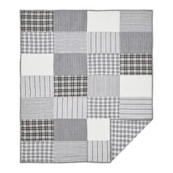 Sawyer Mill Black Throw - Block 60x50 -Country Home Decor Store sawyer mill black throw block 60x50 810055899746 image2 81596.1754091051
