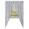 Sawyer Mill Black Ticking Stripe Prairie Gathered Curtains - 72x84