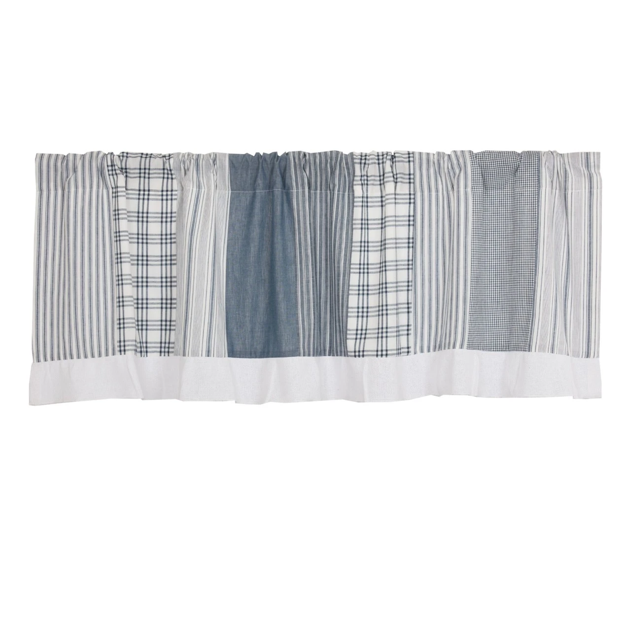 Sawyer Mill Blue Patchwork Valance - 72x19 2 Sawyer Mill Blue Patchwork Valance - 72x19 - Image 2
