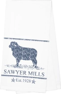 Sawyer Mill Blue Tea Towels Lamb - Set Of 2